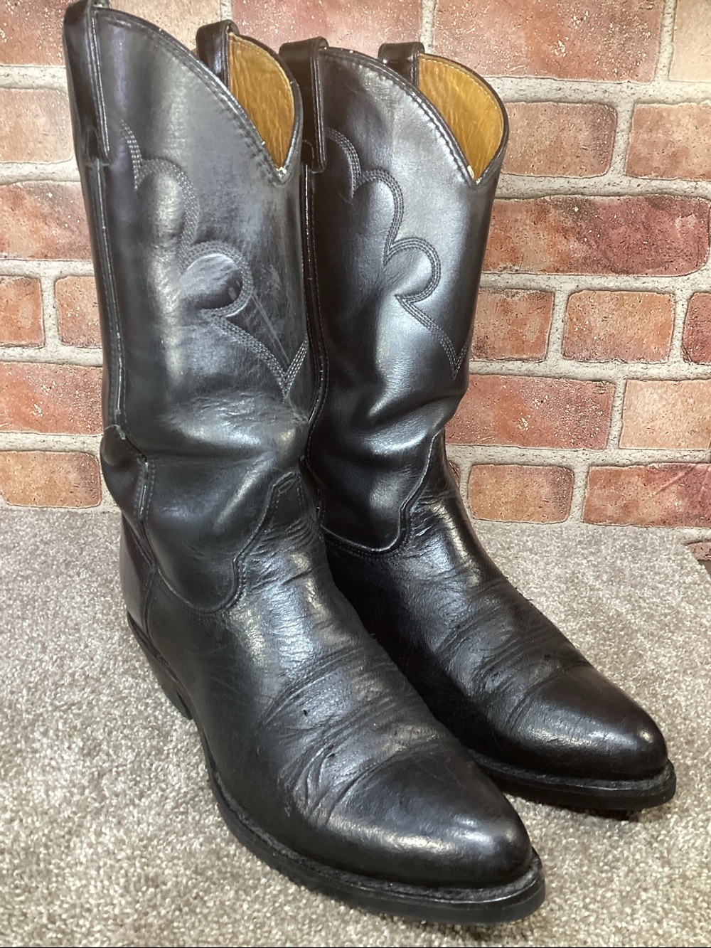 HH Brown men’s black western casual work boots size 8.5